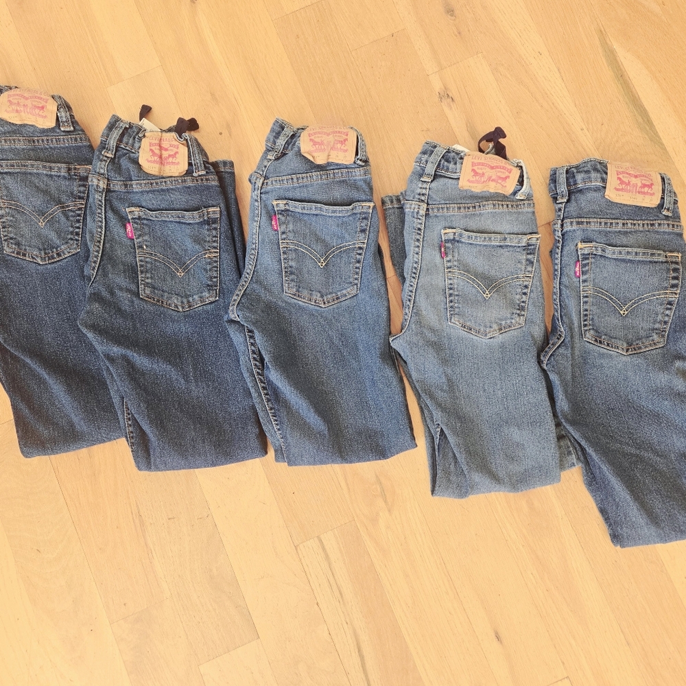 Bulk / Lot of 5 Boys Levis Size 12 - 511 (Slim Style) Jeans